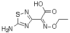 (Z)-5-Amino-alpha-(ethoxyimino)-1,2,4-thiadiazole-3-acetic acid structure
